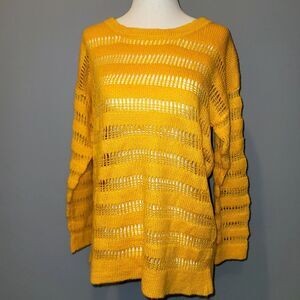 NWT BSBW Marigold Peak-a-boo Stripe Sweater Size XS